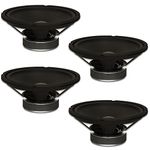 Goldwood Sound, Inc. Stage Subwoofer, Rubber Surround 10" Woofers 250 Watts Each 8ohm Replacement 4 Speaker Set (GW-1038-4)