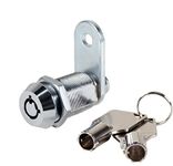 FJM Security 2400AL-KD Tubular Cam Lock with 1-1/8" Cylinder and Chrome Finish, Keyed Different