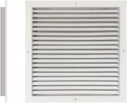 Byson Aluminum Return Air Grille Fixed Louvre White Powder Coating with Bird Mesh (8 x 8 inches)