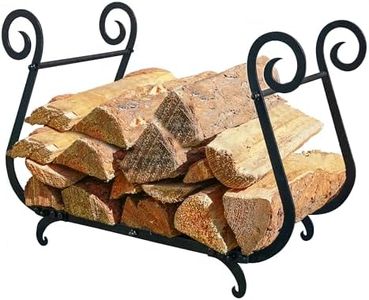 CKLT Firewood Racks Log Holder, 25" Heavy Duty Metal Fire Wood Holder for Fireplace,Indoor Outdoor Firewood Storage Log Rack for Deck Porch Patio Fire Pit Stove Logs Stand tool