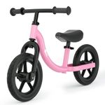 Glaf Toddler Balance Bike Kids Ride on Toys for 2 Years Old Boys Girls Kids Balance Bike Baby Walker 18 Months to 5 Years Gifts 12 Inches No Pedal Training Bicycle with Adjustable Seat Height (Pink)