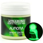 Glow in The Dark Paint, 1.7 fl oz (50ml), Aurora Bright Green, Non-Toxic, Water Based, by SpaceBeams