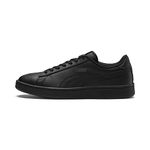 PUMA Unisex Kids Smash V2 Leather Sneakers, Black Puma Black Puma Black, 4.5 UK