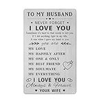 Husband Anniversary Card Gifts, Husband Gifts from Wife, Romantic Wallet Card for Husband Birthday Wedding Anniversary Presents