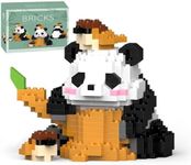 AMONENZ 430 Pieces Panda Clamping Building Blocks Set, Mini Building Blocks, Panda Building Toy Bricks, Animal Building Toy Building Block Set, for Adults, Children from 6