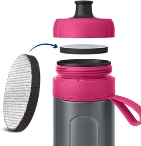 BRITA Active Water Filter Bottle – Pink, Portable BPA-Free