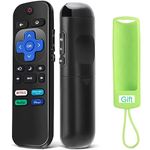 Universal TV Remote for All Roku TV with Luminous Protective Case,Replacement for TCL Roku/for Hisense Roku/for Sharp Roku TV,TV Remote with Netflix Disney+/Hulu/Prime Video