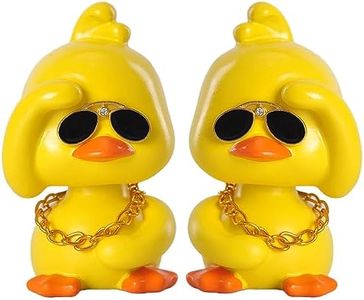 IBWell Cute Yellow Duck Car Ornaments Funny Duck Car Toy, Bobble Head Doll for Car Dashboard Decorations Accessories(Sets 2PCS)