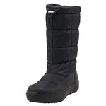 Shenda Women's Drawstring Nylon Fabric Snow Boots E7624, Women's Black, 7.5