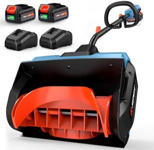 SENIX Cordless Snow Shovel, 40V | 13-Inch | 6-Inch | 8000mAh Snow Blower, 20FT Max Throw Distance, Plows 375lbs/Min, with Auxiliary Handle for Patio, Deck, Driveway