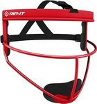 RIP-IT Defense Pro - The Ultimate Softball Fielder's Mask - Lightweight Protection with Uninhibited Visibility, Performance, and Blackout Technology - Scarlet - Youth