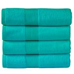 Fabstyles Super Soft and Absorbent Bath Towel, Luxury Bath Towels for Spa, Home, and Hotel, Quick Dry Towels, Set of 4, 27 x 54 Inches (Ice Blue)