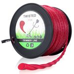 Hipa 3 Pounds 2.7 mm/.105" String Trimmer Line, Twist 105 Inch Red Commercial Trimmer Line Heavy Duty, Grass String Spool Universal Brushcutter Wire Trimmers Yard