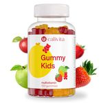 Multivitamin Gummies for Kids - Natural Apple and Strawberry Flavour - 100 Vitamin Gummies - with 12 essential Nutrients - Low Sugar - Kids Multivitamins - with Zinc, A, B6, B12, C, D3, E, K1 Vitamins