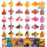 HOUT 30 PCS Halloween Party Bag Fillers for Kids: Pop Fidget Toys Sensory Keyring Gifts - Stocking Stuffers Party Favours Birthday Presents - Stress Relief Class Prizes Supplies