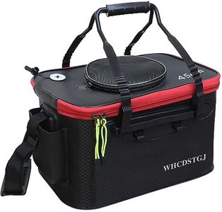WHCDSTGJ Fishing Bucket, Multifunctional Foldable Portable Fishing Bucket, and 8 Gallon EVA Fish Bucket are Suitable for Storing Live Fish and Fresh Fish Bait. (size8gallon)