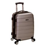 Rockland F145 Melbourne Expandable Abs Carry On Luggage, Silver, One Size, 20-Inch