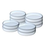 [10 Pack] Sterile Thick Plastic Petri Dishes with Lid, 90mm Dia x 15mm Deep Clear 3 Vents Petri Dish for Lab Science Experiment