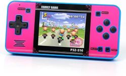 Handheld Game for Kids ，Built-in 220 32-bit Video Games, 3.0” IPS Screen, Rechargeable Portable Game , Travel Mini Arcade Electronic Toys Gift for Boys and Girls(Blue+Red)