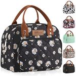 HOMESPON Insulated Lunch Bag for Women Men Work Adult Cool Bag Lunch Box Container Ladies Lunch Tote (Daisy)