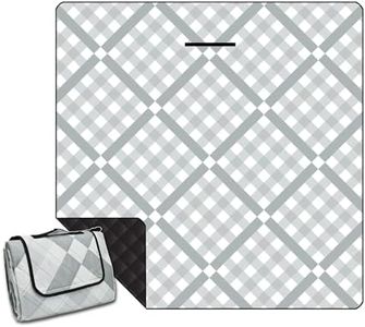 ONCCI Manta de picnic impermeable XXL, esterilla de playa, sin arena, manta de pícnic, camping, plegable, lavable, para picnic, playa, camping, 200 x 200 cm (gris rejilla)