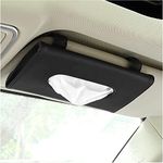 Car Tissue Holder Hanging Car Mask Holder PU Leather Sun Visor Napkin Box Holder with Refill Paper