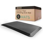 ZBRANDS // Carbon Fiber Standing Desk Mat - Anti-Fatigue - 6-Pack - Large - 20"x39" Each - Elevate Standing Time & Reduce Pain for Teams and Offices