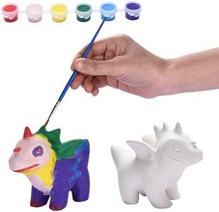 Neliblu Amazaque Paint Your Own Unicorn Kit - Painting Kit Craft Set for Kids - Unicorn Painting Kit for Girls - Non-toxic, Water-Based Paints Art DIY Set - Painting Kit for Kids