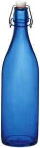 Bormioli Rocco Giara Bottle, 33.75-Ounce, Blue