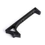 SBGJMY Tactical Keymod Foregrip Aluminum Link Curved Angled Hand Stop Airsoft Front Grip Foregrip for Keymod Handguard System (Black)