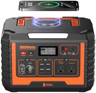 EBL Portable Power Station 1000W, Camping Solar Generator 270000mAh with 110V AC Outlet, PD 60W Fast Charging For Home Camping Emergency Backup