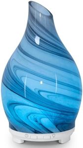 Essential Oil Diffuser 120ML Glass Ultrasonic Aromatherapy Oil Diffuser-Aroma Humidifier Glass Diffuser,7 Color Changing Light Waterless Auto-Off-Ultra-Quiet for Sleeping Yoga Home Ofice and Spa