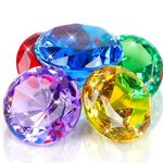 MARFOREVER Extra Large Diving Gem Pool Toys, 60MM Extra Big Diamond Colorful Pirate Treasure Diving Gems Huge Acrylic Diamond Pool Gems Set for Summer Swimming Party Favors Boys Girls Training Gifts