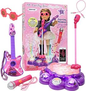 Click N' Play Interacting Karaoke Sing-Along Performance Stage Perfect for 18" Dolls