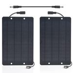 Soshine USB Solar Panel 2Pack with DC Male to Male Cable- Solar USB Charger 5v 6w with High Performance Monocrystalline for Mini Fan,Cellphone,Power Bank,Camping Lanterns