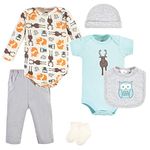 Hudson Baby Cotton Layette Toddler T-Shirt Set, Moose, Medium