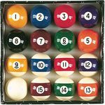 Viper Billiard Master 2-1/4" Regulation Size Billiard/Pool Balls, Complete 16 Ball Set