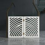 DECKZA Wooden Freestanding Foldable Dog, Cat, and Baby Safety Partition | Indoor, Outdoor Pets Puppy Safety Fence for Stairs, Bedroom, Main Gate, Kitchen, or Other Hazardous Areas (White, 2 Panel D2)