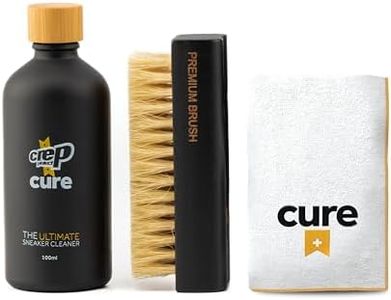 Crep Protect Cure Shoe Cleaner Kit - Premium Sneaker Cleaning Travel Kit with 3.5oz Solution, Premium Brush, and Microfiber Cloth