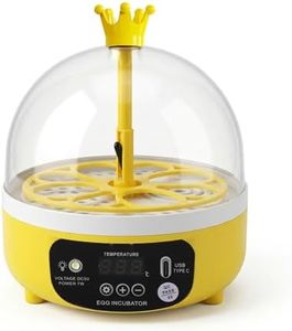 4 Eggs Chicken Egg Incubator,360° View Poultry Incubator,Automatic Temperature Humidity Control Hatching Eggs for Hatching Chicken, Duck, Goose, Parrot, and Quail Eggs (Auto Turning)