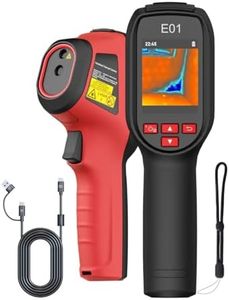 HIKMICRO E01 Thermal Camera with Laser Pointer, SuperScene Smart Scene Recognition, 240 x 240 SuperIR Resolution, Portable Infrared Thermal Imaging Camera with 11h Runtime, -20℃~400℃ Thermal Imager