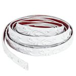 Flexible Molding Trim Wall Trim Self Adhesive, Peel and Stick Mirror Frame Border, Waterproof Bathroom Decor (White)