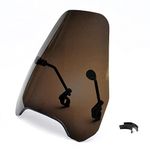 Krator 15" Smoke Tinted Windscreen Windshield Compatible with Indian Scout Bobber (2018-2020) Fits 7/8" or 1" Handlebars