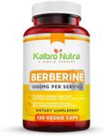 Simple-Organics Kaibro Nutra Berberine 500mg (1000mg Per Serving) for Supports Healthy Immune Function, Anti-oxidant,Gastrointestinal & Overall Wellness - 120 Capsules