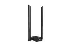 Tenda U18a AX1800 Wi-Fi 6 Dual-Band Powerful Signal USB 3.0 Adapter with High-Gain 5dBi Antennas MU-MIMO 1800Mbps for PC/Desktop/Laptop, Supports Windows 11 & 10 Only (Black)