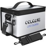 COLCASE Lipo Safe Bag Fireproof Explosionproof Bag wtih Combination Lock Lipo Battery Storage Bag and Lipo Charging Bag Upgraded Silicone Coated Fireproof Bag (11 x 8 x 6.5 in)