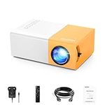 Mini Projector, Vamvo YG300 Pro Portable Projector Full HD 1080p Supported, Movie Projector Compatible with iOS/ Android Smartphone/ Tablet/ Laptop/ PS4/ TV Stick, Phone Projector with HDMI/ USB