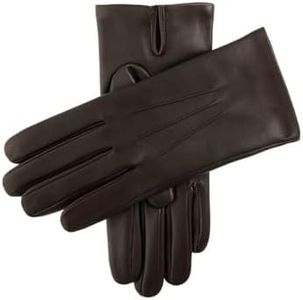 Dents Bath Cashmere Lined Leather Gloves 9.5 inches Brown