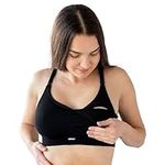 BABYGO Nursing Bras TriStretch™ Maternity Comfort Breastfeeding Pregnancy Bra Seamless Super Soft Wireless Bralette (UK, Alpha, S, Regular, Regular, Black 1 Pack)