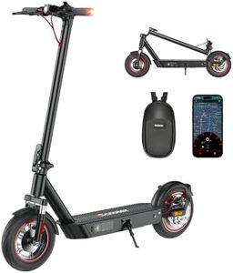 iScooter i10Plus Electric Scooter Adults, Fast Electric Scooters with APP Control, 50KM Max Range & 4 Speed Levels, Dual Suspensions, 3 Braking Systems and Turn Signals